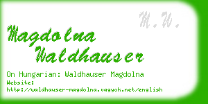 magdolna waldhauser business card